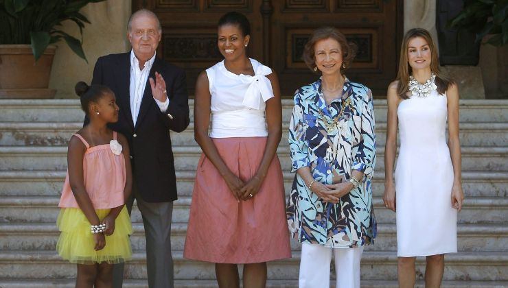Michelle Obama, los reyes de España y la princesa Letizia