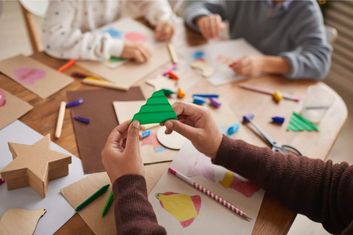 manualidades niños navidad familia ocio mamá